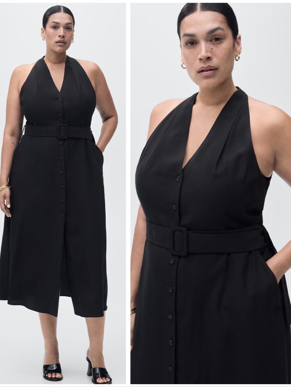 MANGO Belted Dress